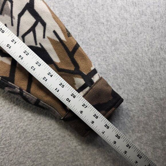 Vintage Cabelas Shirt Mens L Predator Camo Chamois Fleece Hunting Spooky 90s Vtg - Picture 7 of 12